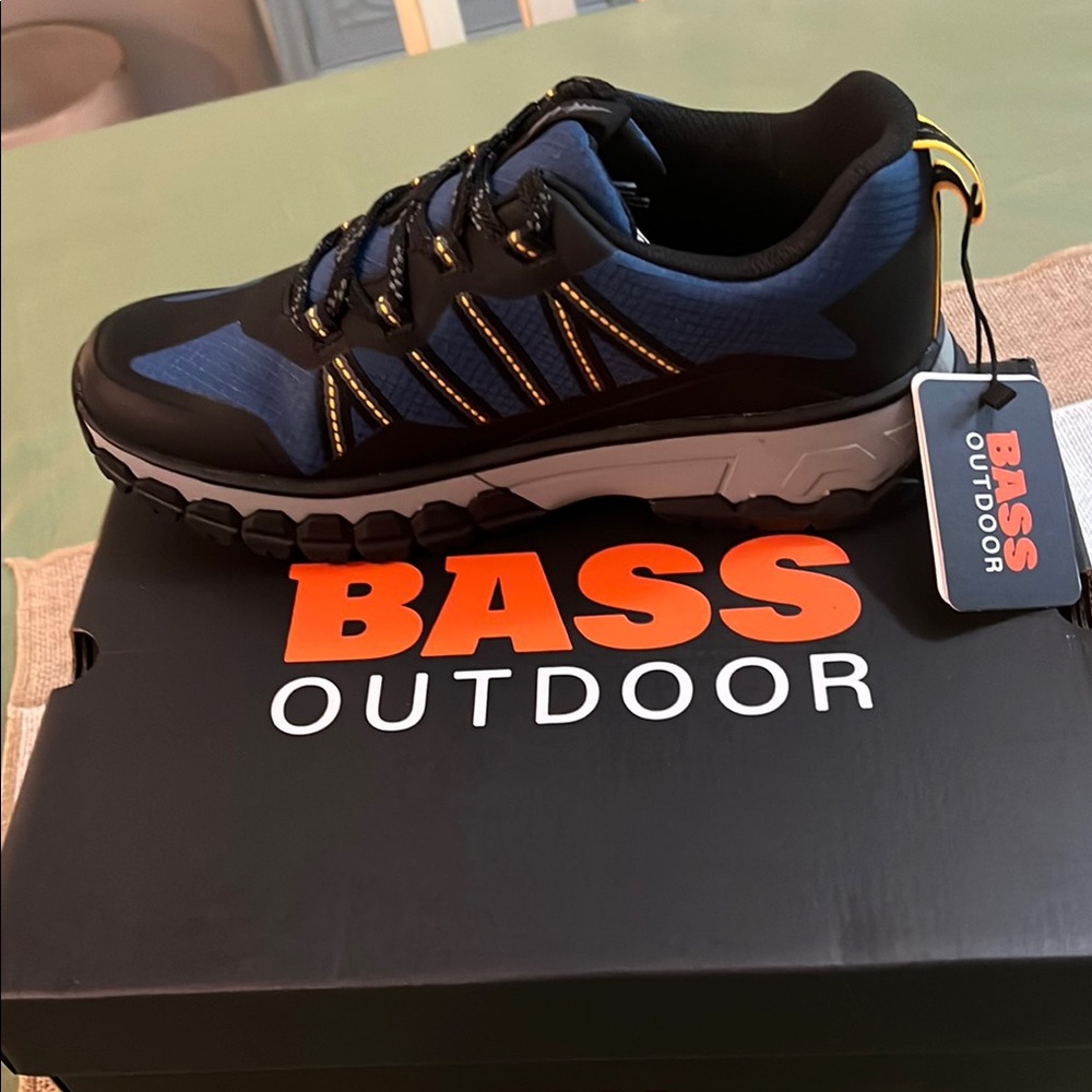 Men's Black and Blue Hiking Shoes